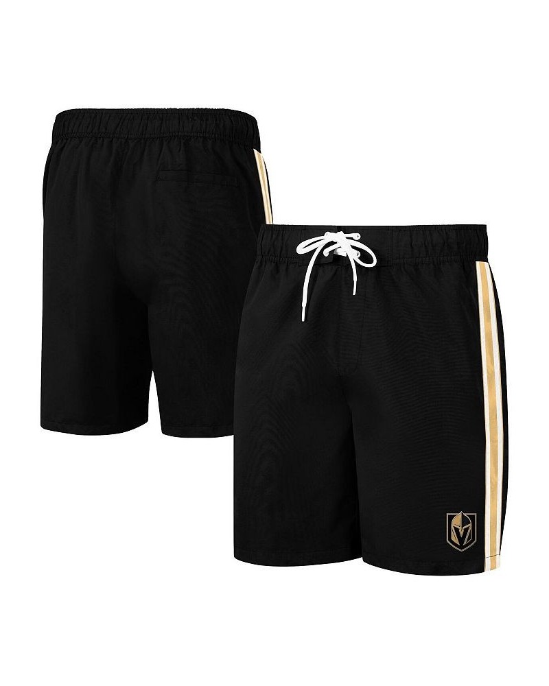 Men's Black Vegas Golden Knights Sand Beach Swim Shorts $19.78 Swimsuits