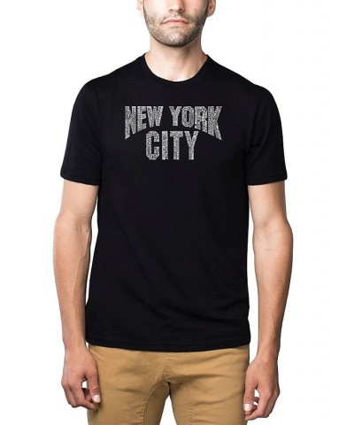 Mens Premium Blend Word Art T-Shirt - New York City Neighborhoods Black $23.39 T-Shirts