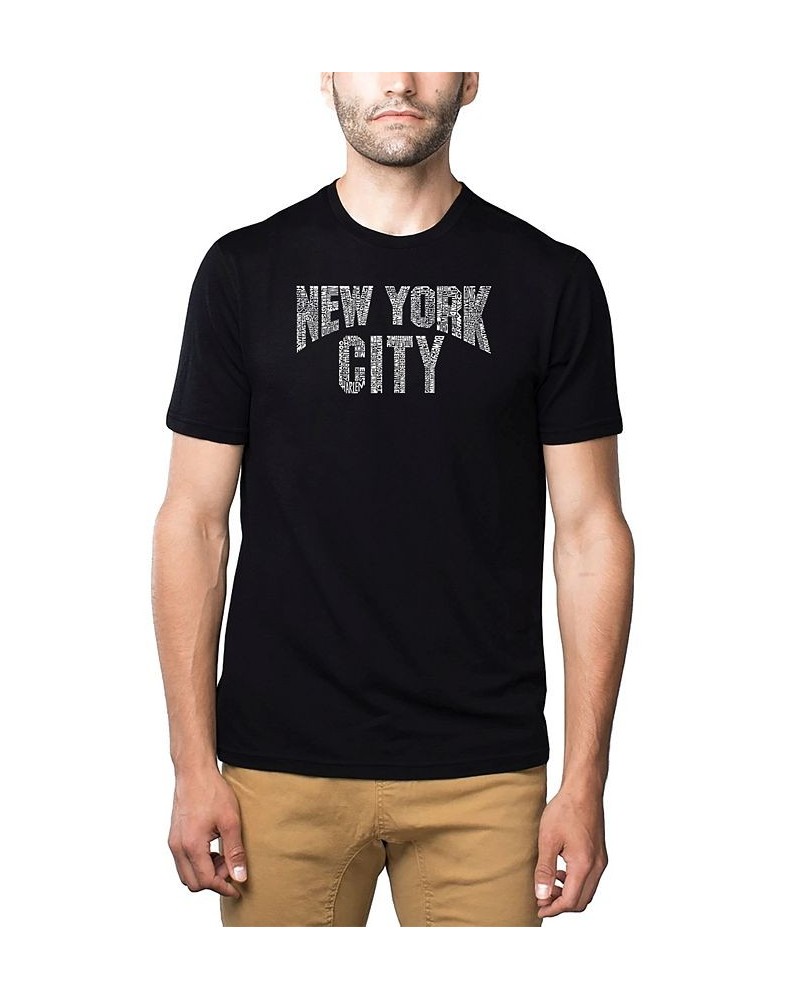 Mens Premium Blend Word Art T-Shirt - New York City Neighborhoods Black $23.39 T-Shirts