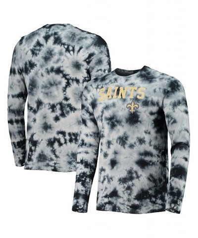 Men's Black New Orleans Saints Tie-Dye Long Sleeve T-shirt $22.09 T-Shirts