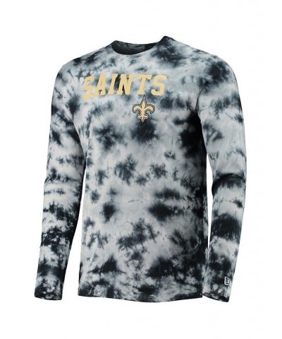 Men's Black New Orleans Saints Tie-Dye Long Sleeve T-shirt $22.09 T-Shirts