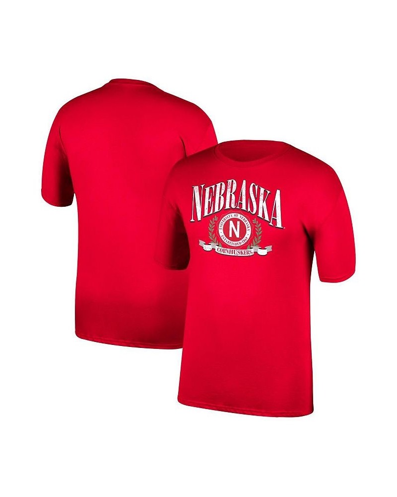 Men's Scarlet Nebraska Huskers Game Of The Century 50th Anniversary Team Arch Seal T-shirt $15.36 T-Shirts