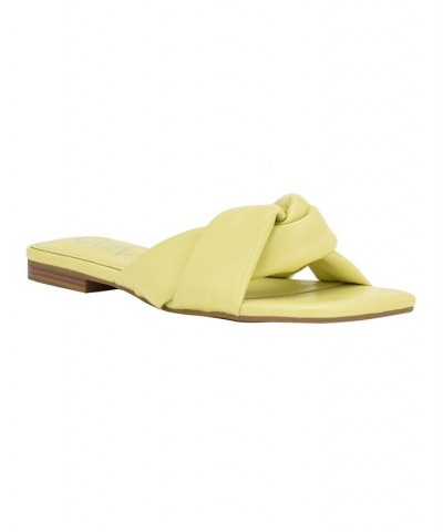 Women's Marita Casual Slip-on Flat Sandals Green $38.27 Shoes