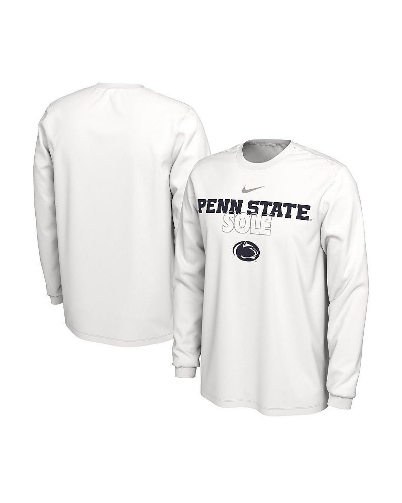 Men's White Penn State Nittany Lions On Court Long Sleeve T-shirt $26.99 T-Shirts