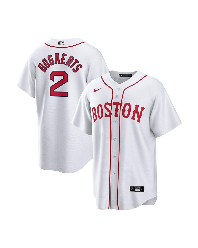 Men's Xander Bogaerts White Boston Red Sox 2021 Patriots' Day Official Replica Player Jersey $51.06 Jersey