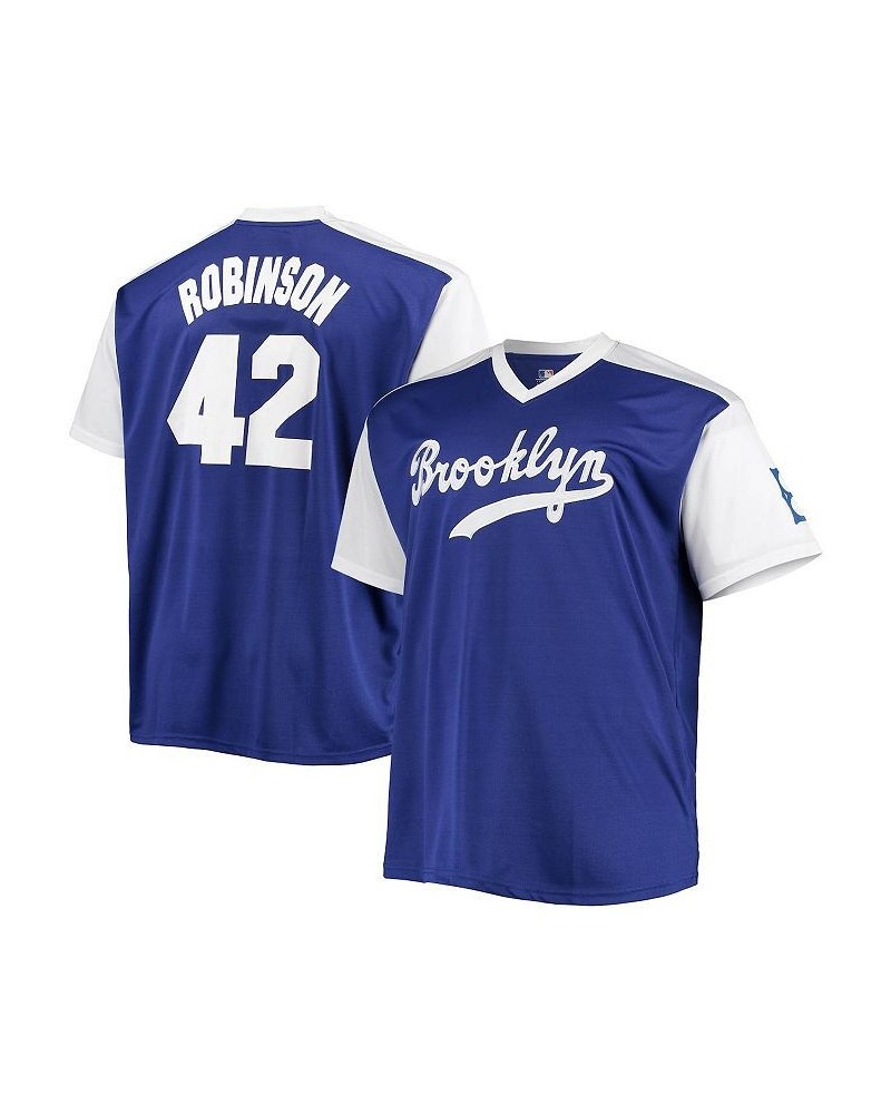 Men's Jackie Robinson Royal, White Big and Tall Los Angeles Dodgers Cooperstown Collection Replica Player Jersey $34.10 Jersey