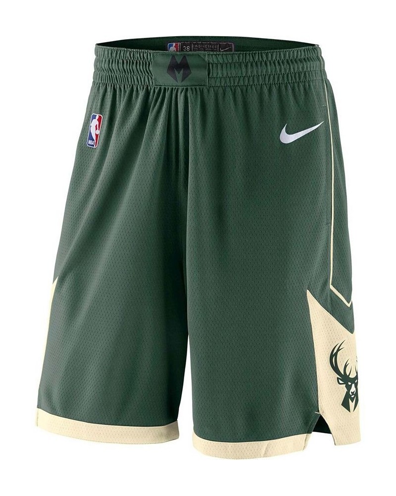 Men's Green 2019/20 Milwaukee Bucks Icon Edition Swingman Shorts $29.40 Shorts