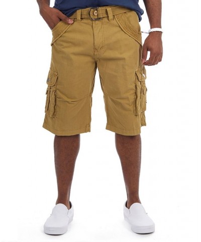 Men's Belted Double Pocket Cargo Shorts PD16 $19.95 Shorts