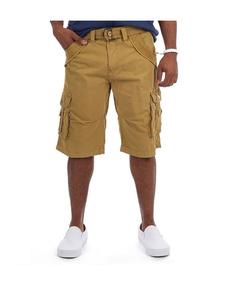 Men's Belted Double Pocket Cargo Shorts PD16 $19.95 Shorts