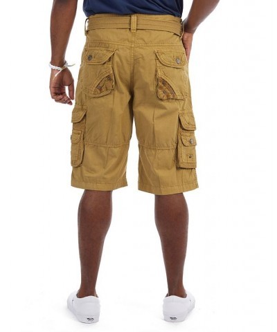 Men's Belted Double Pocket Cargo Shorts PD16 $19.95 Shorts