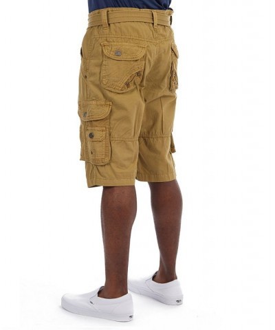 Men's Belted Double Pocket Cargo Shorts PD16 $19.95 Shorts