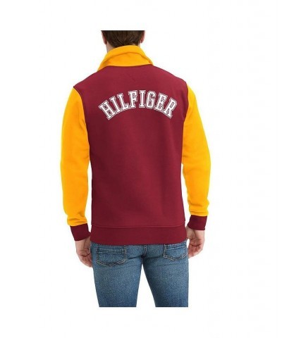 Men's Burgundy, Gold Washington Commanders Aiden Quarter-Zip Top $46.80 Sweatshirt