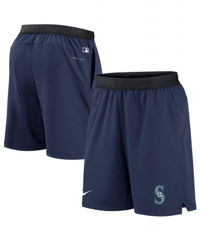 Men's Navy Seattle Mariners Authentic Collection Flex Vent Max Performance Shorts $35.69 Shorts