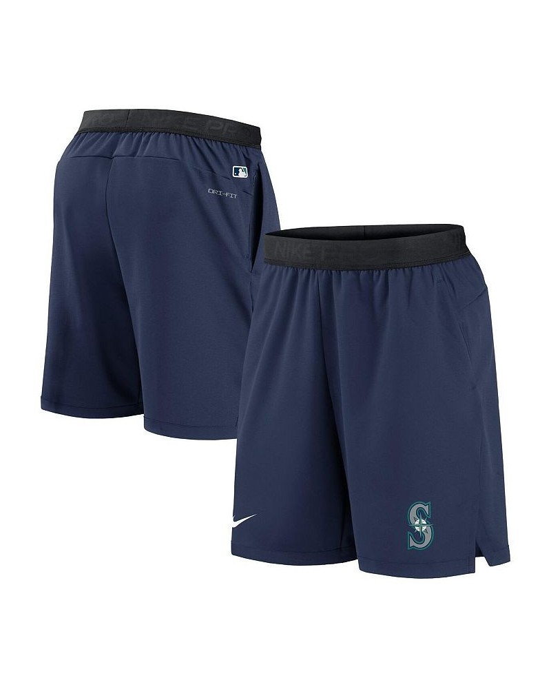 Men's Navy Seattle Mariners Authentic Collection Flex Vent Max Performance Shorts $35.69 Shorts