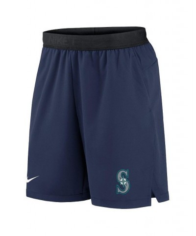 Men's Navy Seattle Mariners Authentic Collection Flex Vent Max Performance Shorts $35.69 Shorts