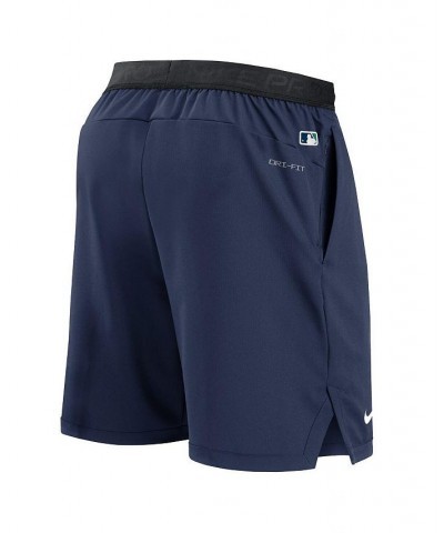 Men's Navy Seattle Mariners Authentic Collection Flex Vent Max Performance Shorts $35.69 Shorts