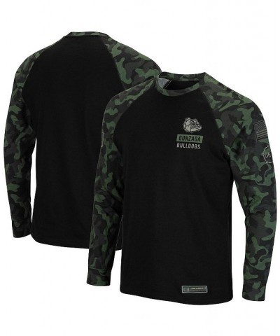 Men's Black Gonzaga Bulldogs OHT Military-Inspired Appreciation Camo Raglan Long Sleeve T-shirt $29.99 T-Shirts