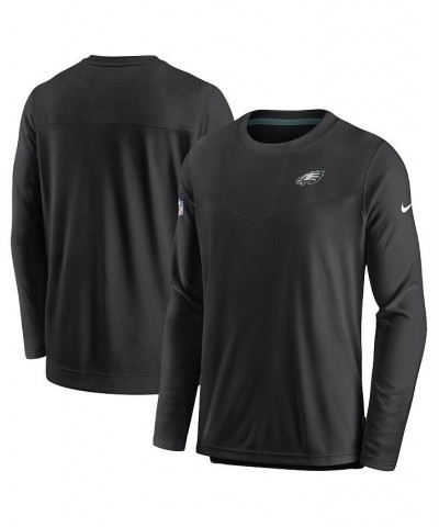 Men's Black Philadelphia Eagles Sideline Lockup Performance Long Sleeve T-shirt $34.00 T-Shirts