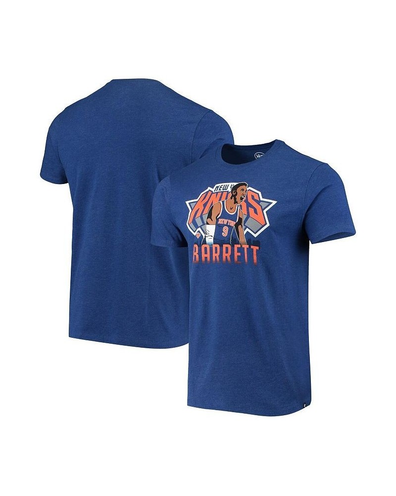 Men's Rj Barrett Heathered Blue New York Knicks Player Graphic T-shirt $17.67 T-Shirts