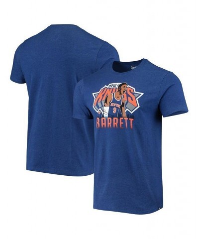 Men's Rj Barrett Heathered Blue New York Knicks Player Graphic T-shirt $17.67 T-Shirts