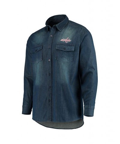 Men's Denim Washington Capitals Outlook Long Sleeve Button-Up Shirt $37.79 Shirts