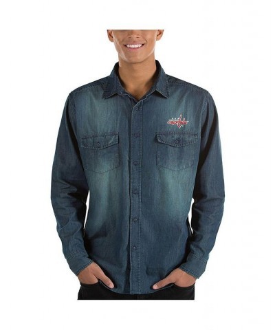 Men's Denim Washington Capitals Outlook Long Sleeve Button-Up Shirt $37.79 Shirts