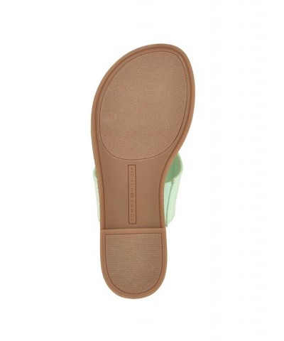 Women's Monta Flat Thong Sandals Green $41.25 Shoes