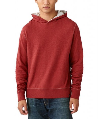 Men's Duo Fold Long Sleeves Hooded Sweatshirt Red $27.57 Sweatshirt