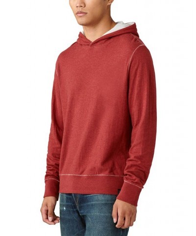 Men's Duo Fold Long Sleeves Hooded Sweatshirt Red $27.57 Sweatshirt