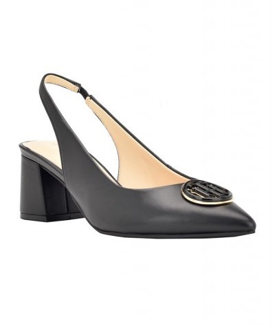 Women's Nileo Block Heeled Sling Back Pumps PD04 $40.94 Shoes