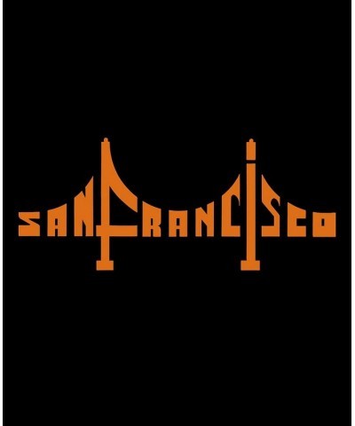 Men's San Francisco Bridge Word Art Short Sleeve T-shirt Black $16.45 T-Shirts