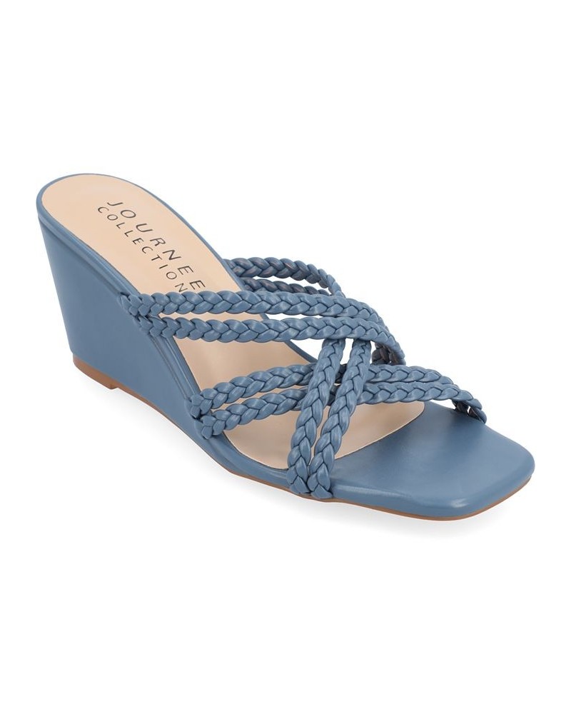 Women's Baylen Braided Wedge Sandals PD04 $48.44 Shoes