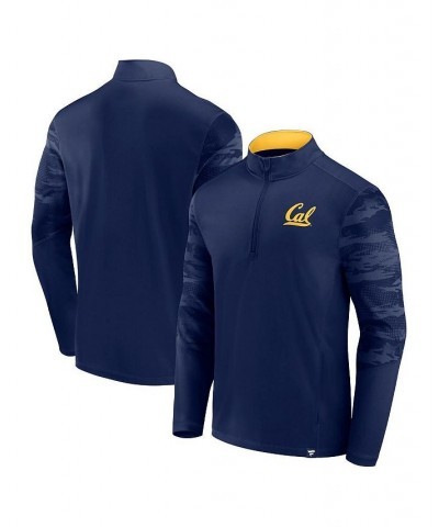 Men's Branded Navy Cal Bears Ringer Quarter-Zip Top $32.50 Sweatshirt