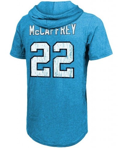 Men's Christian Mccaffrey Light Blue Carolina Panthers Player Name Number Tri-Blend Hoodie T-shirt $24.99 T-Shirts