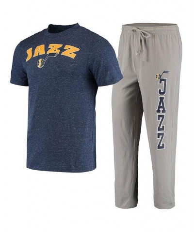 Men's Gray, Navy Utah Jazz Top and Pants Sleep Set $36.39 Pajama