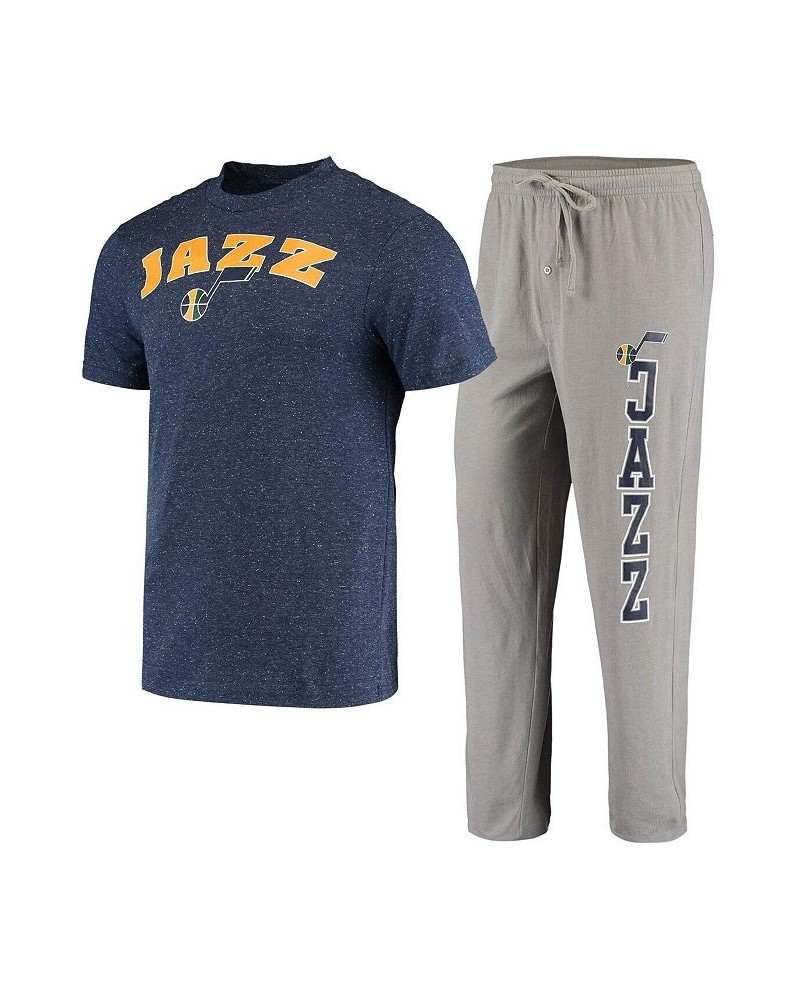 Men's Gray, Navy Utah Jazz Top and Pants Sleep Set $36.39 Pajama