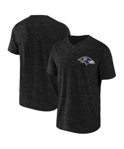 Men's NFL x Darius Rucker Collection by Black Baltimore Ravens Slub Henley T-shirt $19.20 T-Shirts