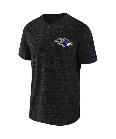 Men's NFL x Darius Rucker Collection by Black Baltimore Ravens Slub Henley T-shirt $19.20 T-Shirts