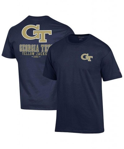 Men's Navy Georgia Tech Yellow Jackets Stack 2-Hit T-shirt $20.25 T-Shirts