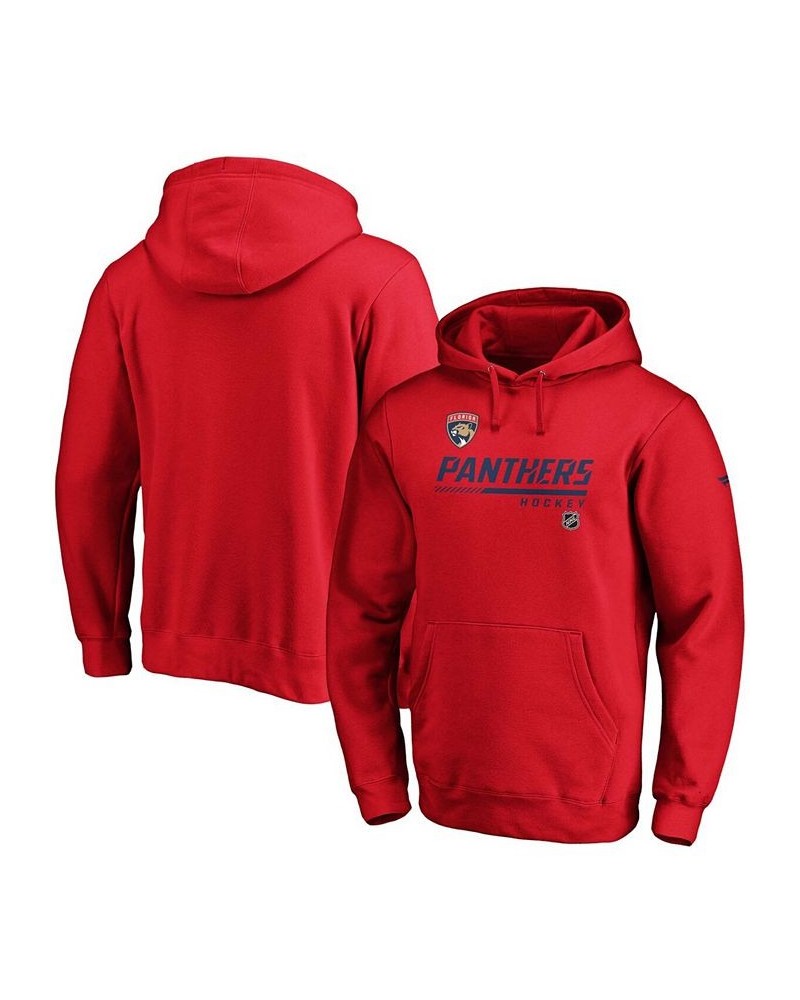 Men's Red Florida Panthers Authentic Pro Core Collection Prime Pullover Hoodie $33.63 Sweatshirt