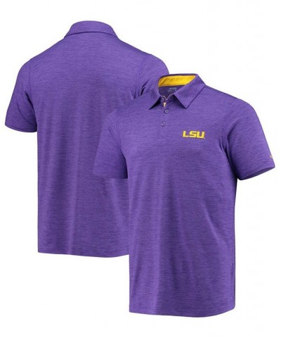 Men's Purple LSU Tigers Tech Trail Space Dye Omni-Shade Polo $30.55 Polo Shirts