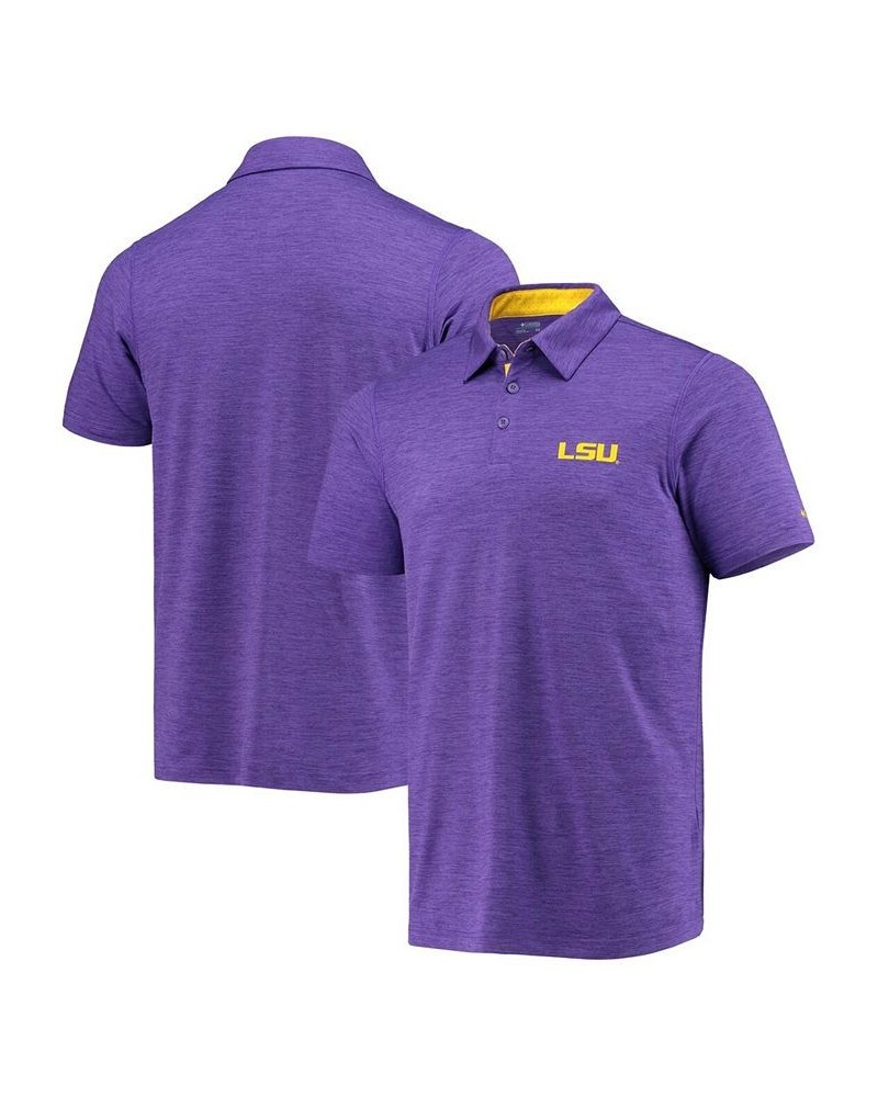 Men's Purple LSU Tigers Tech Trail Space Dye Omni-Shade Polo $30.55 Polo Shirts