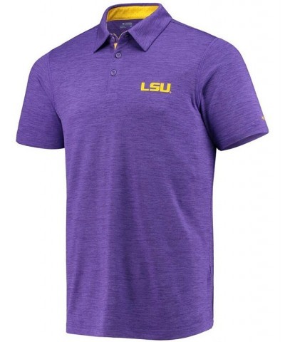 Men's Purple LSU Tigers Tech Trail Space Dye Omni-Shade Polo $30.55 Polo Shirts