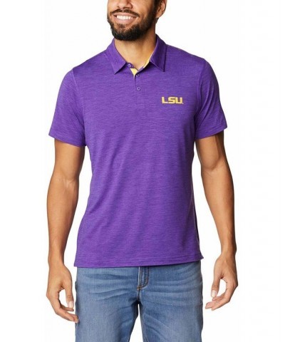 Men's Purple LSU Tigers Tech Trail Space Dye Omni-Shade Polo $30.55 Polo Shirts