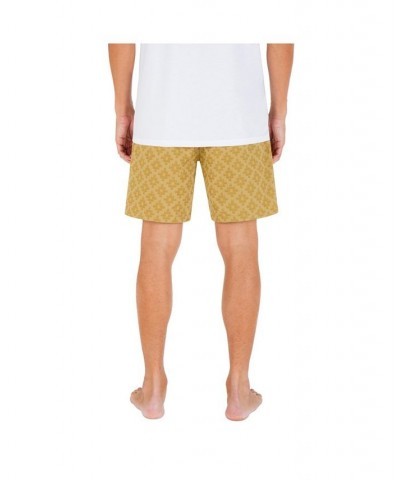 Men's Jacquard Volley 18" Hybrid Shorts Yellow $27.95 Shorts