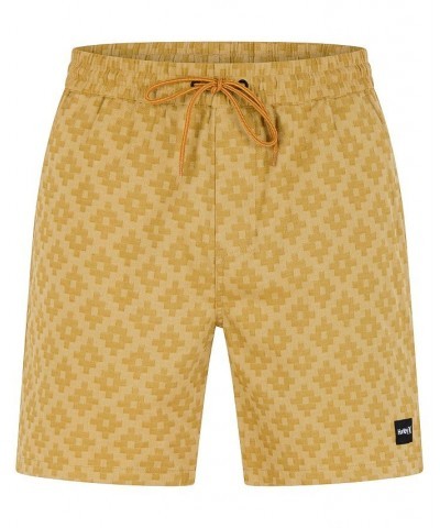 Men's Jacquard Volley 18" Hybrid Shorts Yellow $27.95 Shorts