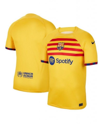 Men's Yellow Barcelona 2022/23 Fourth Breathe Stadium Replica Jersey $38.85 Jersey