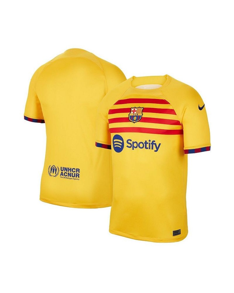 Men's Yellow Barcelona 2022/23 Fourth Breathe Stadium Replica Jersey $38.85 Jersey