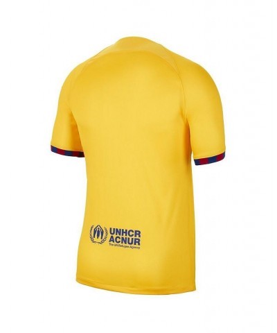 Men's Yellow Barcelona 2022/23 Fourth Breathe Stadium Replica Jersey $38.85 Jersey