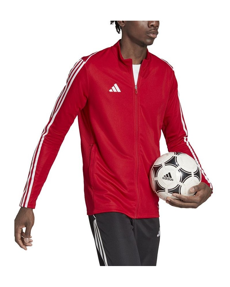 Men's Tiro 23 Slim-Fit Performance 3-Stripes Track Jacket Red $29.90 Jackets